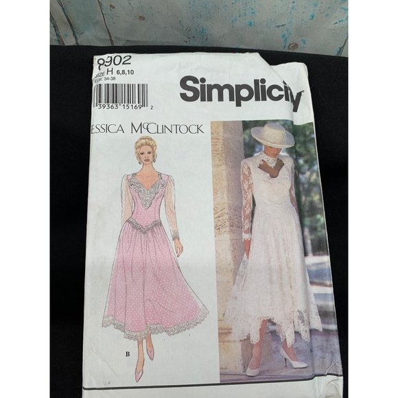 Jessica McClintock Simplicity Pattern #8902 Size H 6,8,10 UnCut - Picture 1 of 6